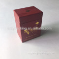 Red color fancy tea bag box, empty tea box with customized sizes